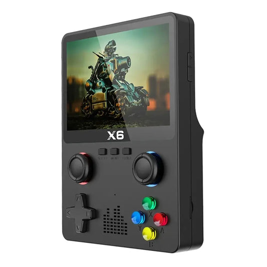 2025 New X6 3.5Inch IPS Screen Handheld Game Player Dual Joystick 11 Simulators GBA Video Game Console for Kids Gifts